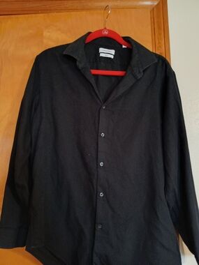 Calvin Klein Men's Black Button-Up Jacket